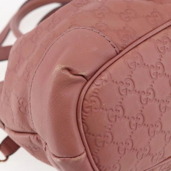 GUCCI GG Canvas Guccissima Hand Bag Leather 2way Pink Gold 247902 Auth 145986 - Picture 5 of 16